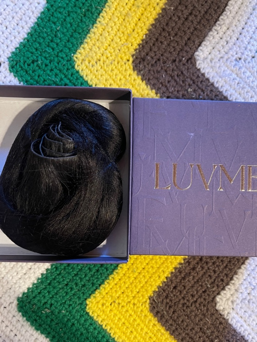 Luvme Black Clip-In Bun Hairpiece for Instant Updos